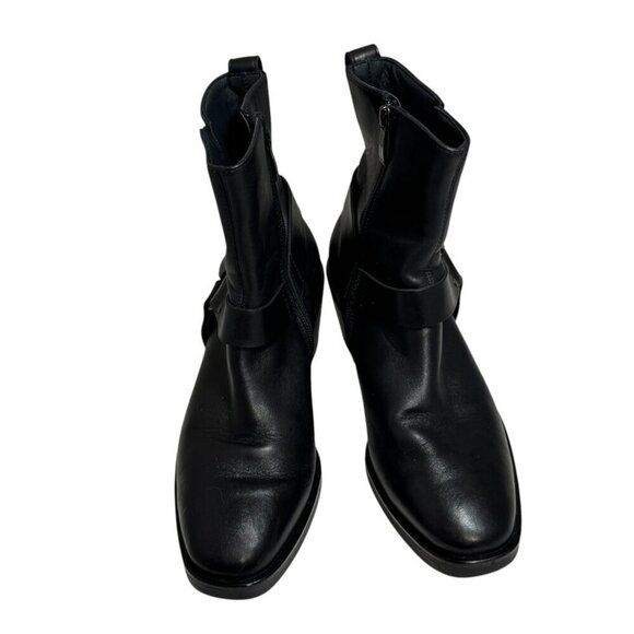 Paul Green West Bootie Black Leather Womens UK 5.5/US 8 Moto-Biker New $499 - Picture 4 of 6